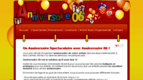 What Anniversaire06.fr website looked like in 2016 (8 years ago)