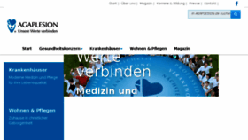 What Agaplesion.de website looked like in 2016 (9 years ago)