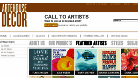 What Artehouse.com website looked like in 2016 (8 years ago)