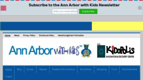What Annarborwithkids.com website looked like in 2016 (8 years ago)