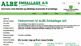 What Albeemballage.dk website looked like in 2016 (8 years ago)