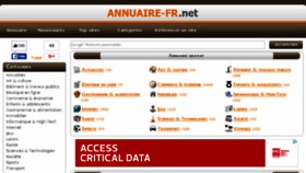 What Annuaire-fr.net website looked like in 2016 (10 years ago)