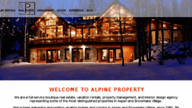 What Alpineproperty.com website looked like in 2016 (8 years ago)