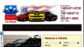 What Americarentcars.com website looked like in 2016 (8 years ago)