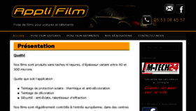 What Applifilm.fr website looked like in 2016 (8 years ago)
