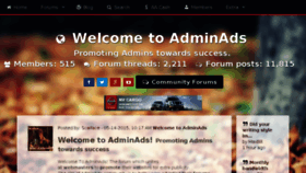 What Adminads.com website looked like in 2016 (8 years ago)