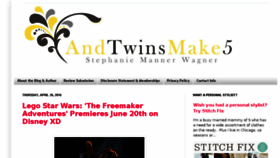 What Andtwinsmake5.com website looked like in 2016 (8 years ago)