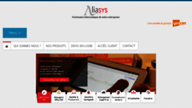What Aliasys.fr website looked like in 2016 (8 years ago)