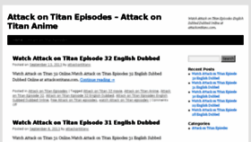 What Attackontitans.com website looked like in 2016 (8 years ago)