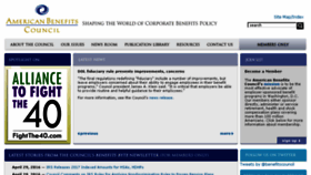 What Americanbenefitscouncil.org website looked like in 2016 (10 years ago)