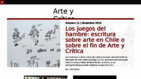 What Arteycritica.org website looked like in 2016 (7 years ago)