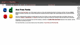 What Acefreefonts.com website looked like in 2016 (7 years ago)
