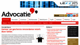 What Advocatie.nl website looked like in 2016 (7 years ago)