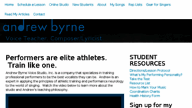 What Andrewmbyrne.com website looked like in 2016 (8 years ago)