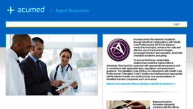 What Agents.acumed.net website looked like in 2016 (8 years ago)