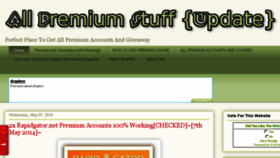 What Allpremiumstuff.blogspot.com website looked like in 2016 (8 years ago)