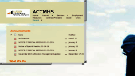 What Accmhs.org website looked like in 2016 (8 years ago)