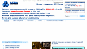 What Aquabur.ru website looked like in 2016 (7 years ago)