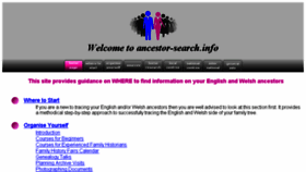 What Ancestor-search.info website looked like in 2016 (8 years ago)