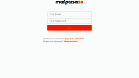 What App.mailparser.io website looked like in 2016 (7 years ago)