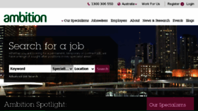 What Ambition.com.au website looked like in 2016 (7 years ago)