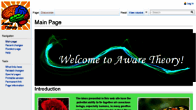What Awaretheory.com website looked like in 2016 (8 years ago)