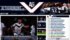 What Actugirondins.com website looked like in 2016 (7 years ago)