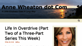 What Annewheaton.com website looked like in 2016 (8 years ago)