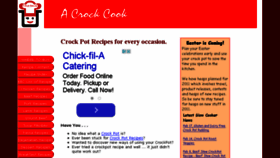 What A-crock-cook.com website looked like in 2016 (7 years ago)