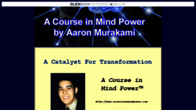 What Acourseinmindpower.com website looked like in 2016 (7 years ago)