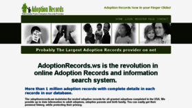 What Adoptionrecords.ws website looked like in 2016 (7 years ago)