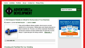 What Adventuresindevelopment.com website looked like in 2016 (7 years ago)