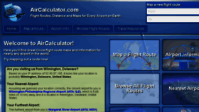 What Aircalculator.com website looked like in 2016 (7 years ago)