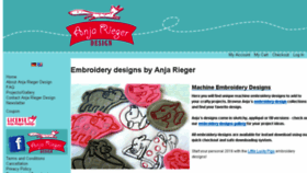 What Anjariegerdesign.com website looked like in 2016 (7 years ago)