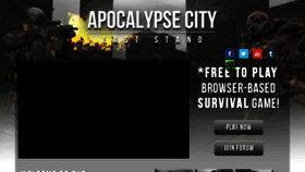 What Apocalypsecity.net website looked like in 2016 (7 years ago)