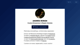 What Andresmoran.com website looked like in 2016 (8 years ago)