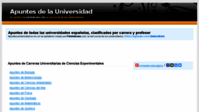 What Apuntesuniversidad.es website looked like in 2016 (7 years ago)