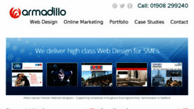 What Armadillo-web.co.uk website looked like in 2016 (7 years ago)