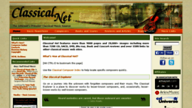 What Allclassical.net website looked like in 2016 (7 years ago)