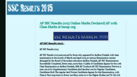 What Ap-ssc-results-2015-online.blogspot.in website looked like in 2016 (8 years ago)