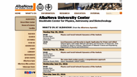 What Albanova.se website looked like in 2016 (7 years ago)