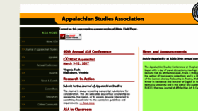 What Appalachianstudies.org website looked like in 2016 (7 years ago)