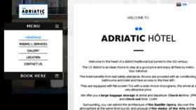 What Adriatic-paris-hotel.com website looked like in 2016 (7 years ago)