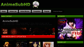 What Animesubhd.net website looked like in 2016 (7 years ago)