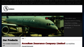 What Accediuminsurance.com website looked like in 2016 (7 years ago)