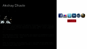 What Akshaydhavle.com website looked like in 2016 (7 years ago)