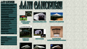 What Aah-canopies.com website looked like in 2016 (7 years ago)