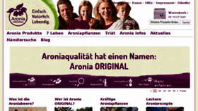 What Aronia-original.de website looked like in 2016 (7 years ago)