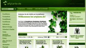 What Artplants.de website looked like in 2016 (7 years ago)