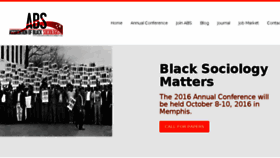 What Associationofblacksociologists.org website looked like in 2016 (7 years ago)